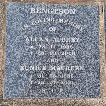 BENGTSON Allan Aubrey 1932-2006 & Eunice Maureen 1938-2010