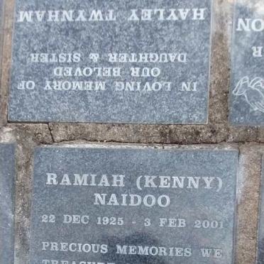 NAIDOO Ramiah 1925-2001