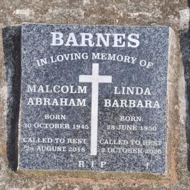BARNES Malcolm Abraham 1945-2018 & Linda Barbara 1950-2020
