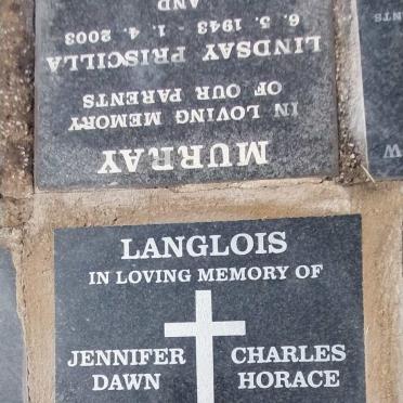 LANGLOIS Charles Horace 1957-2025 & Jennifer Dawn ABRAHAMS 1952-2008