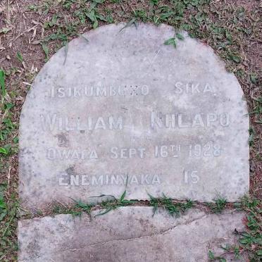 NHLAPO William -1928