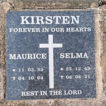 KIRSTEN Maurice 1933-2004 & Selma 1943-2021