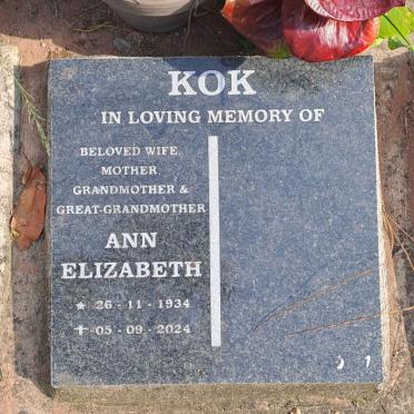 KOK Ann Elizabeth 1934-2024