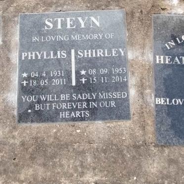 STEYN Phyllis 1931-2011 :: STEYN Shirley 1953-2014