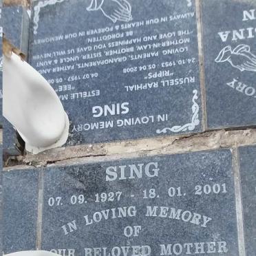 SING Lilian Helen 1927-2001