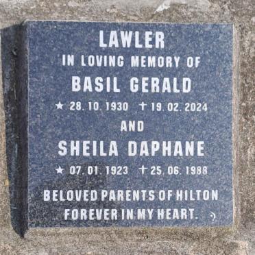 LAWLER Basil Gerald 1930-2024 & Shiela Daphane 1923-1988