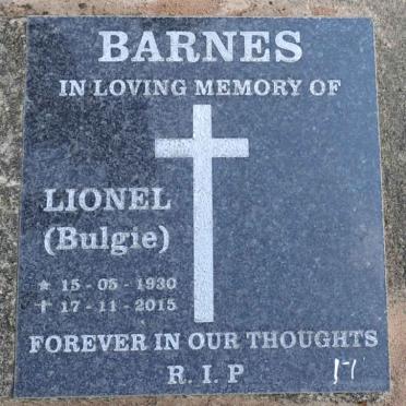 BARNES Lionel 1930-2015