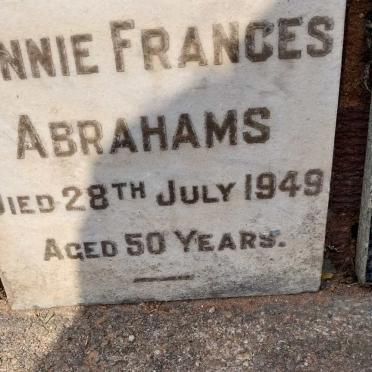 ABRAHAMS ?nnie Frances -1949