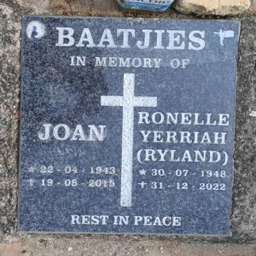 BAATJIES Joan 1943-2015 & Ronelle Yerriah RYLAND 1948-2022