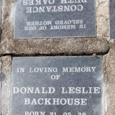 BACKHOUSE Donald Leslie 1938-2008