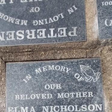 NICHOLSON Elma 1921-2009