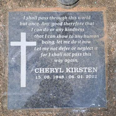 KIRSTEN Cheryl 1948-2022