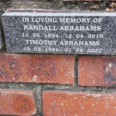 ABRAHAMS Randall 1954-2010 :: ABRAHAMS Timothy 1986-2022