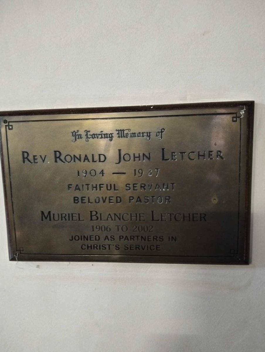 LETCHER Ronald John 1904-1987 & Muriel Blanche 1906-2002