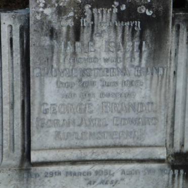 BRANDT Goran Axel Edward Kuylenstierna -1954 &amp; Marie Isabel -1938