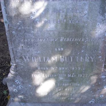 BUTTERY William 1855-1927 &amp; Martha -1926
