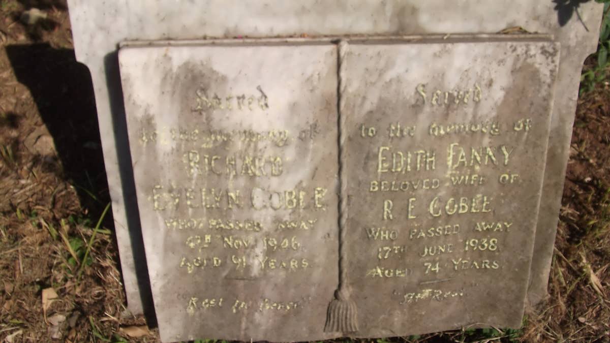 COWIE Mabel Edith -1973 :: GOBLE Richard Evelyn -1946 &amp; Edith Fanny -1938 :: COOK Amy Milton -1963