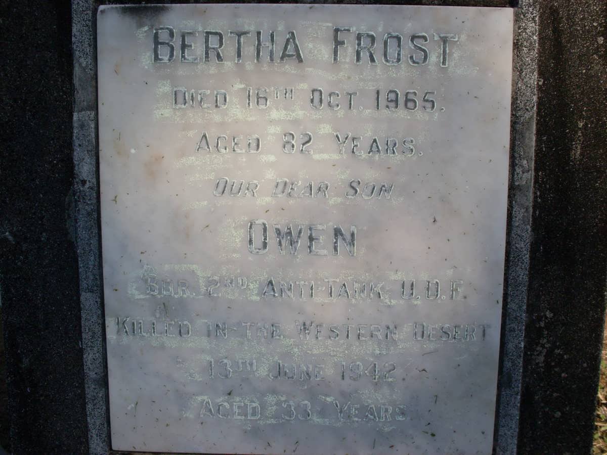 FROST Bertha -1965 :: FROST Owen -1942