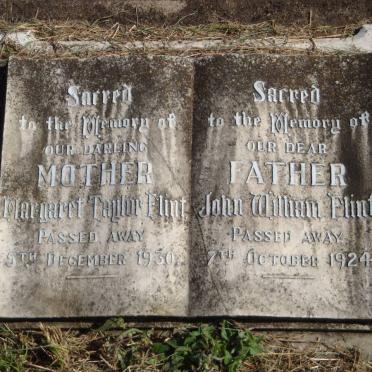 FLINT John William -1924 &amp; Margaret Taylor -1930