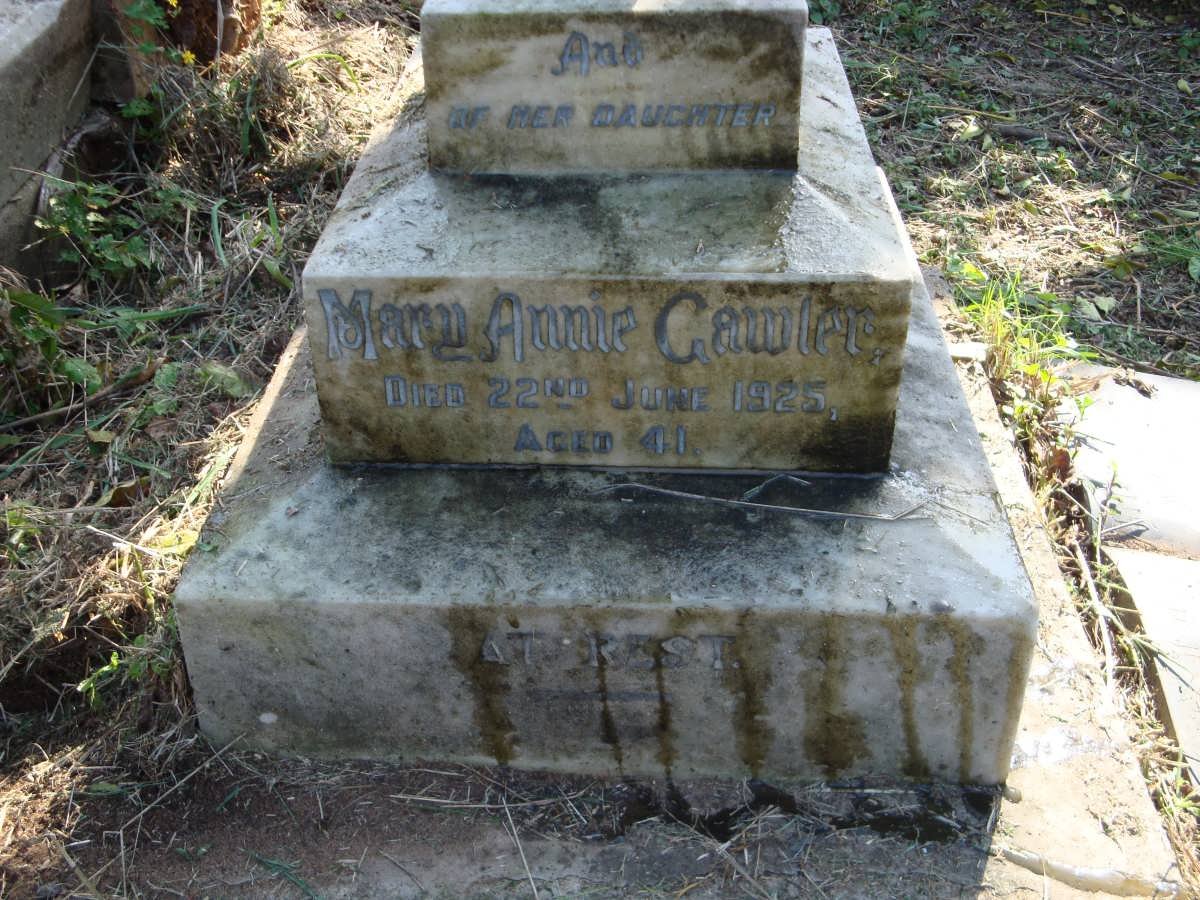 GAWLER Mary Annie -1925 :: GAWLER Ivor -1921