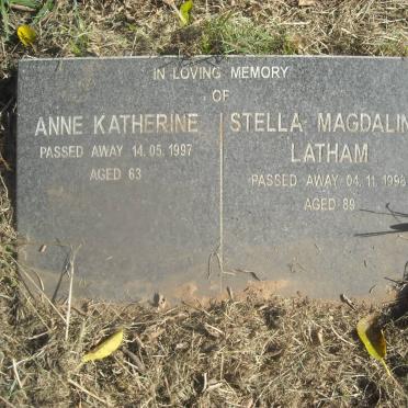 LATHAM Anne Katherine -1997 :: LATHAM Stella Magdalina -1998 