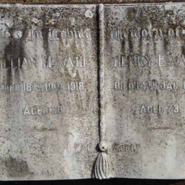 VAHL Henry E. -1956 &amp; Lillian M. -1918