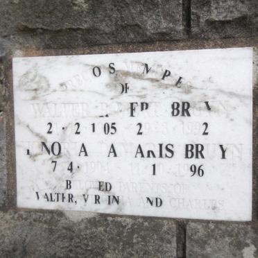 BRUYN Walter Robert 1905-1992 &amp; Honoria Damaris 1904-1996