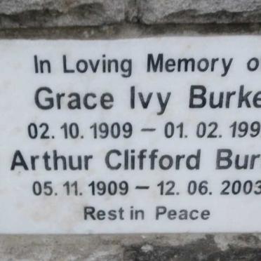 BURKE Arthur Clifford 1909-2003 &amp; Grace Ivy 1909-1992