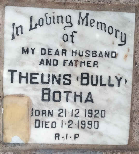 BOTHA Theuns 1920-1990