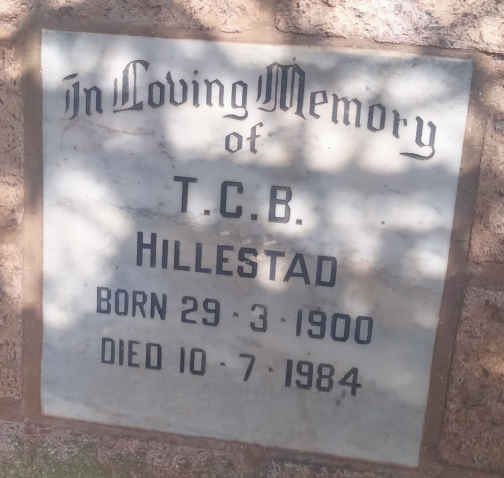 HILLESTAD T.C.B. 1900-1984