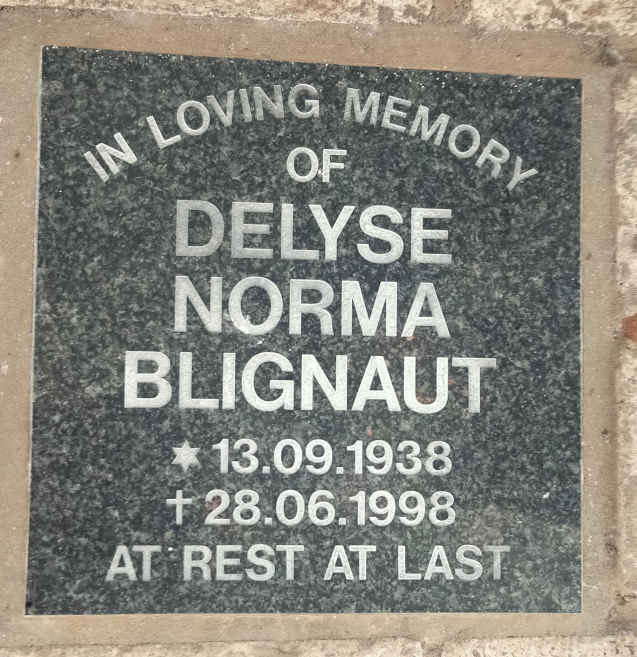 BLIGNAUT Delyse Norma 1938-1998
