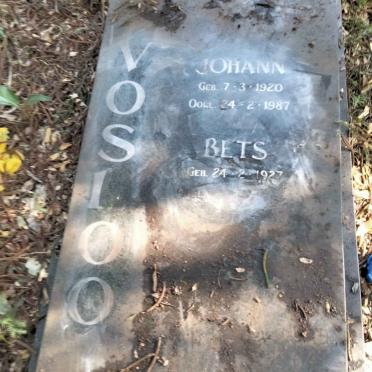 VOSLOO Johann 1920-1987 & Bets 1927-
