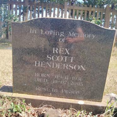 HENDERSON Rex Scott 1931-2005