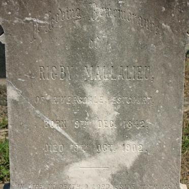 MALLALIEU Rigby 1842-1902