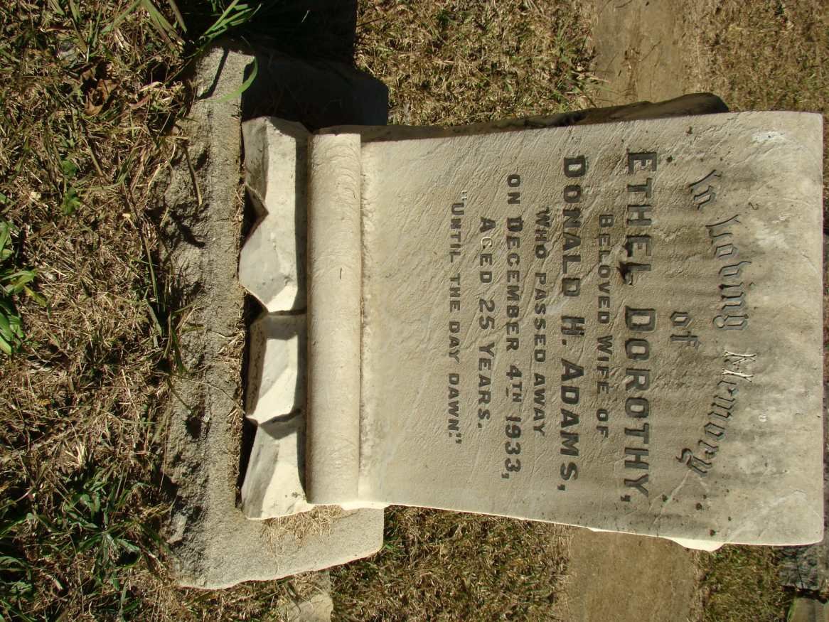 ADAMS Ethel Dorothy -1933