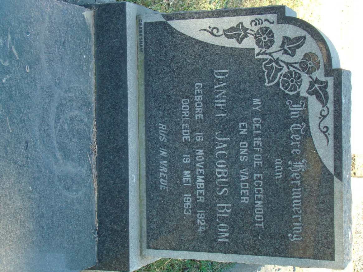 BLOM Daniel Jacobus 1924-1963