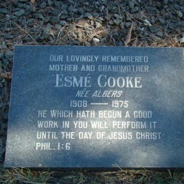 COOKE Esme nee ALBERS 1908-1975