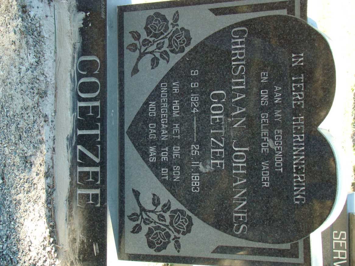 COETZEE Christiaan Johannes 1924-1983
