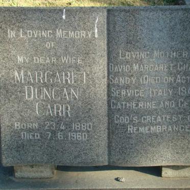 CARR Margaret Duncan 1880-1960