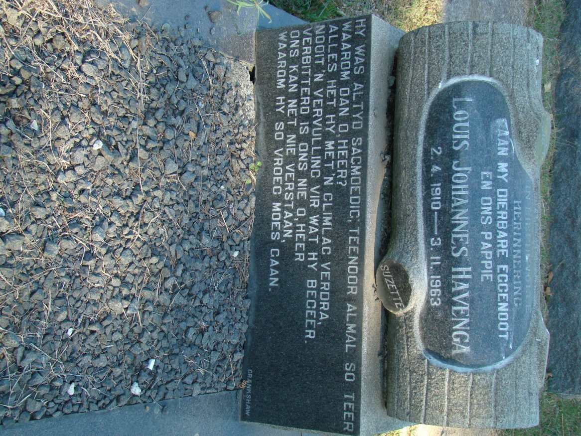 HAVENGA Louis Johannes 1910-1963