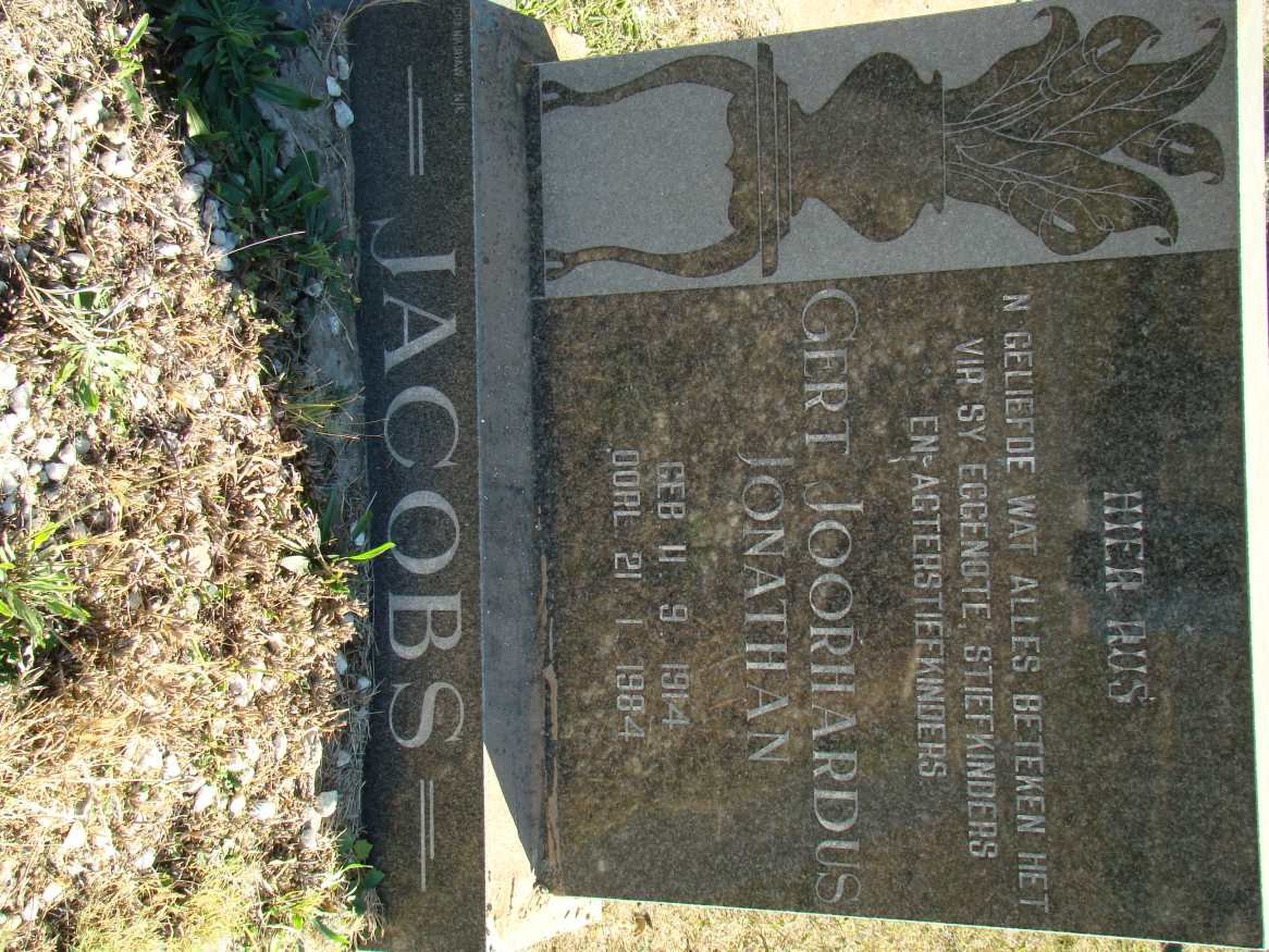 JACOBS Gert Joorhardus Jonathan 1914-1984