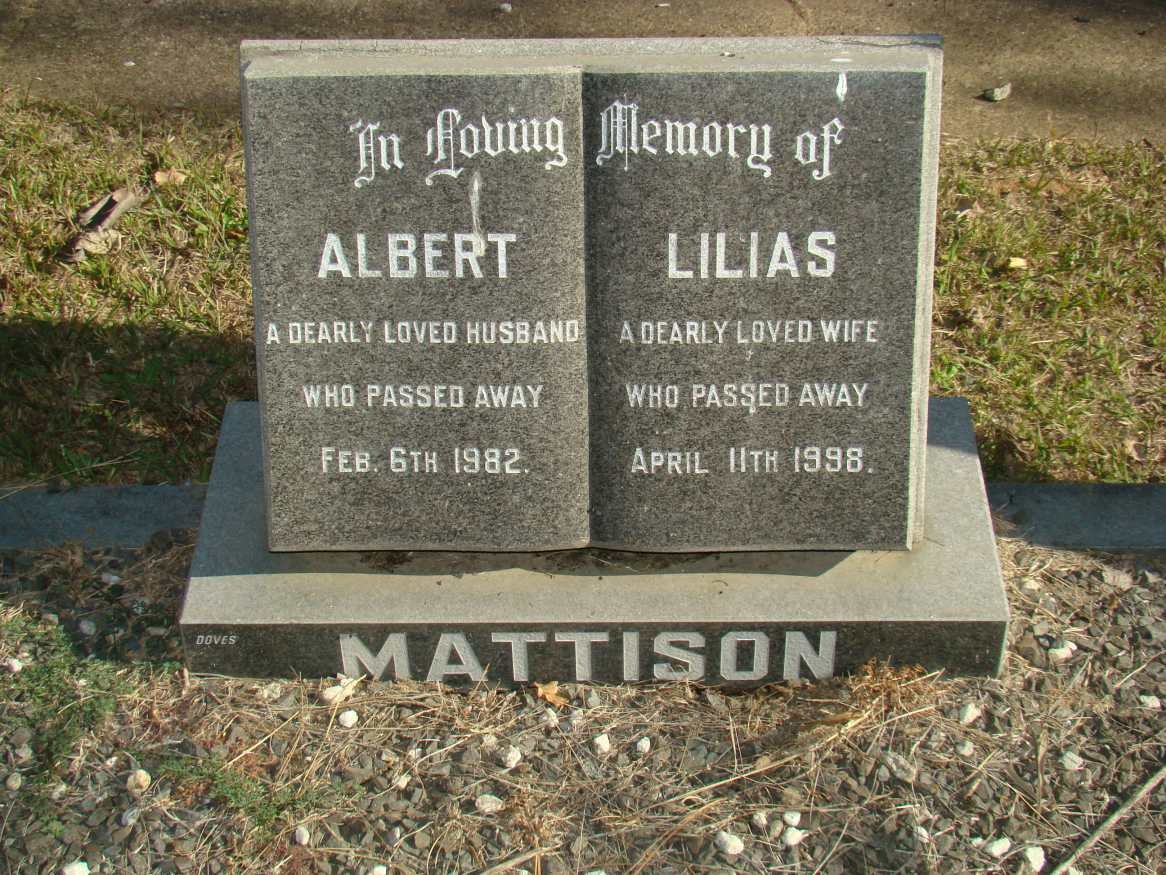 MATTISON Albert -1982 &amp; Lilias -1998