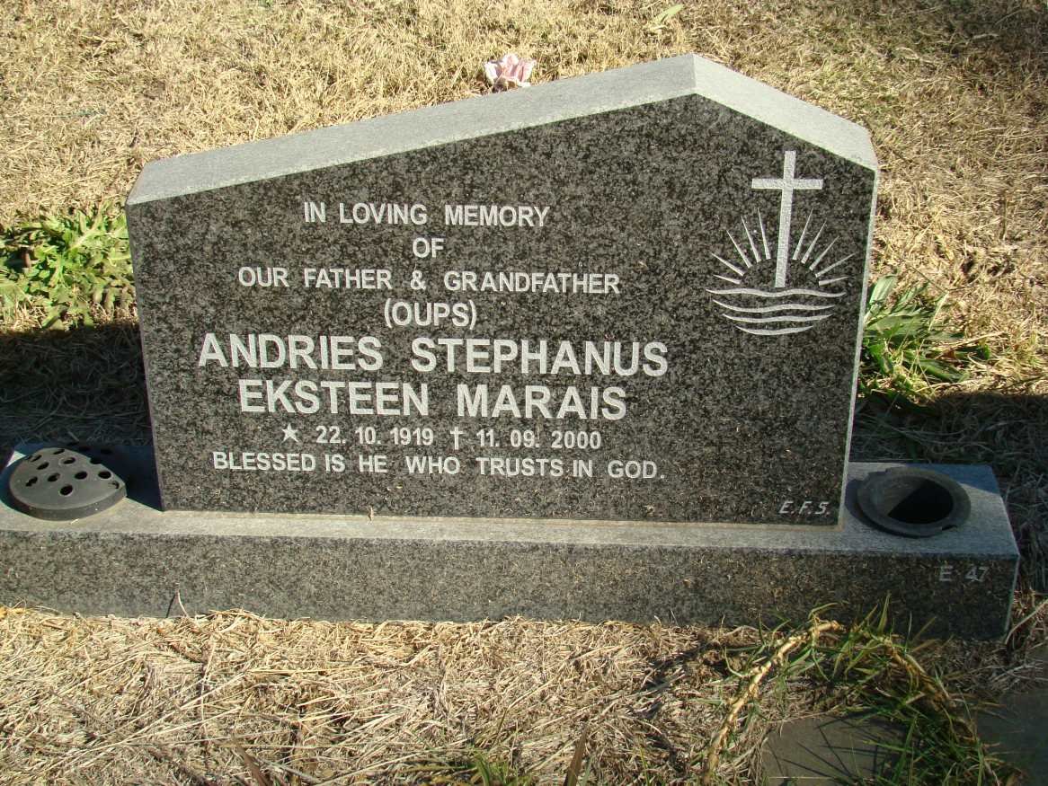 MARAIS Andries Stephanus Eksteen 1919-2000