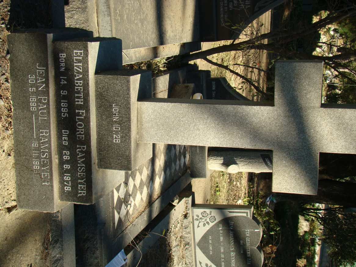 RAMSEYER Jean Paul 1899-1968 &amp; Elizabeth Flore 1895-1978