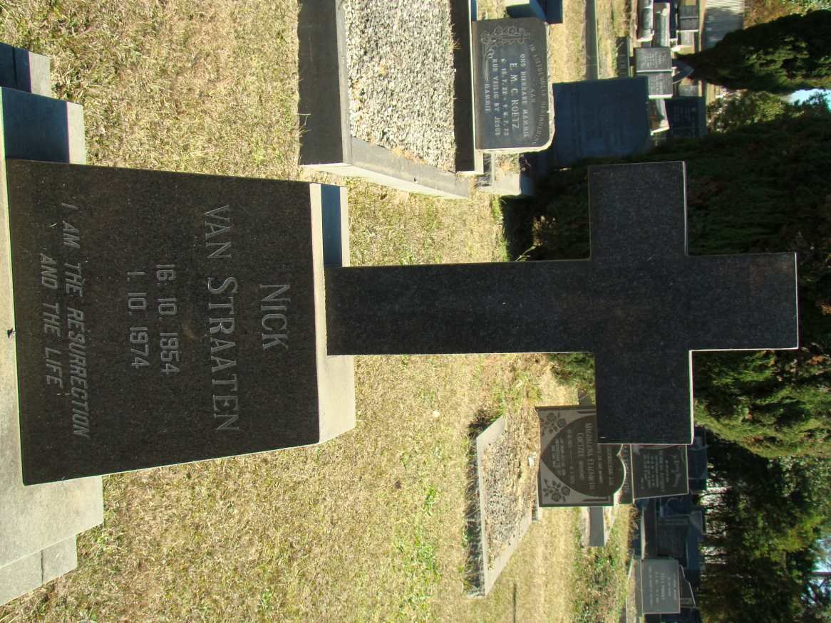 STRAATEN Nick, van 1954-1974