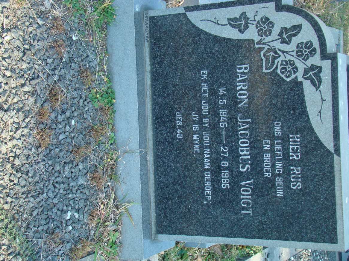 VOIGT Baron Jacobus 1945-1965