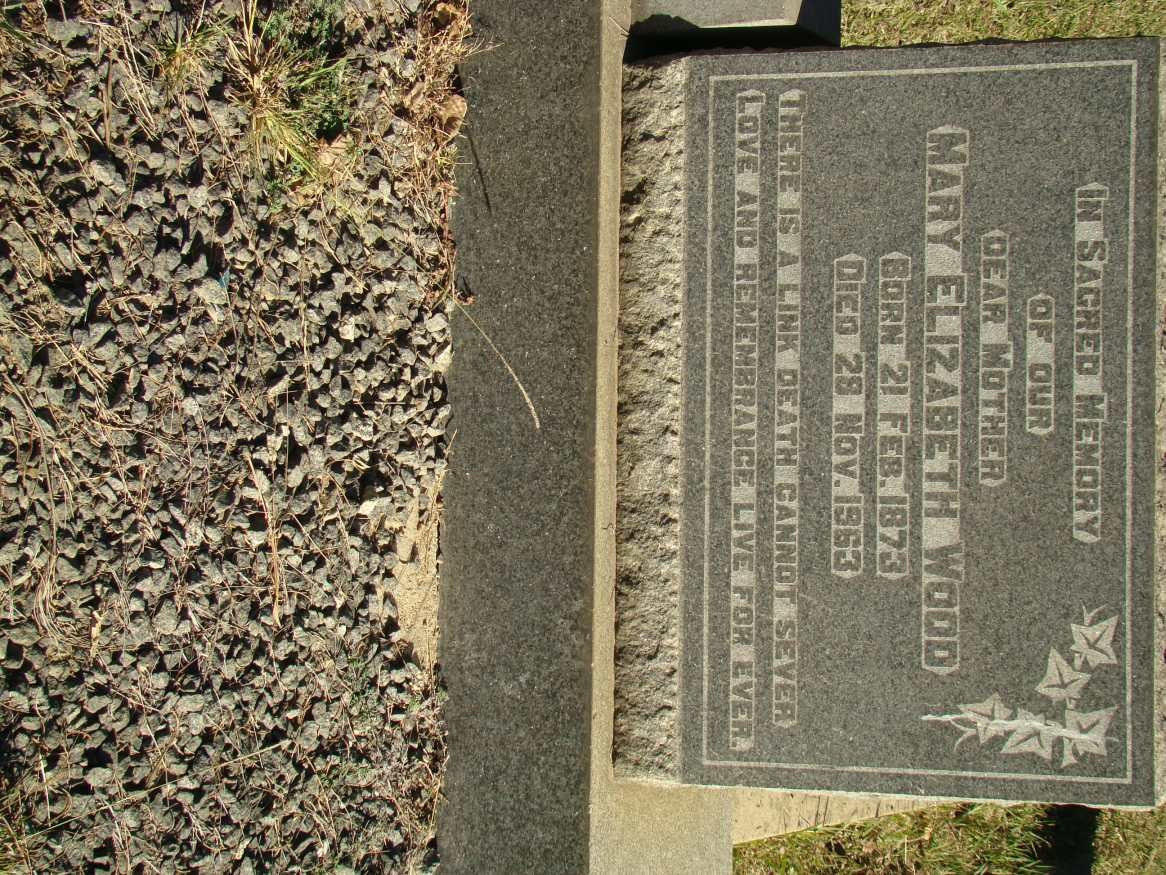 WOOD Mary Elizabeth 1873-1963