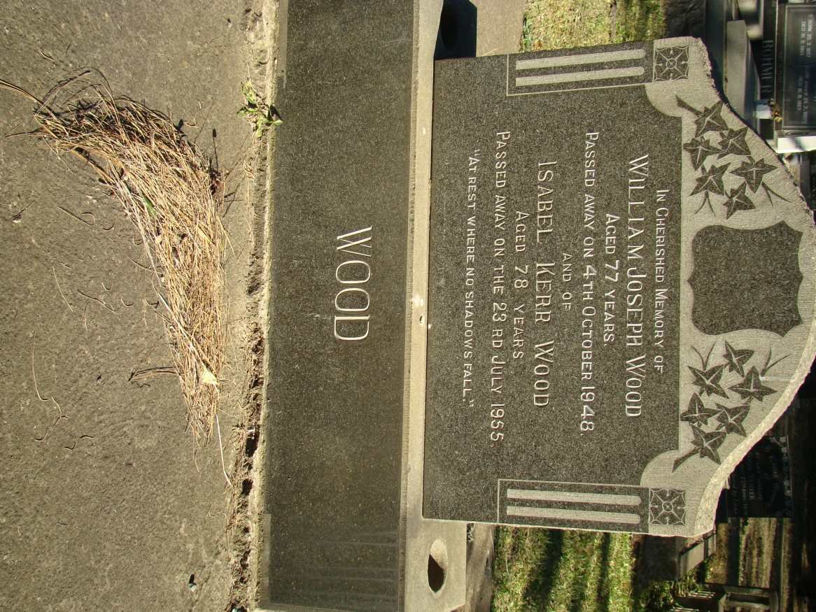 WOOD William Joseph -1948 &amp; Isabel Kerr -1955