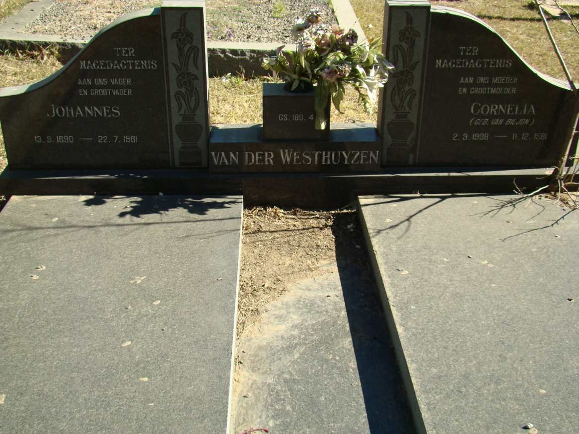 WESTHUYZEN Johannes, van der 1890-1981 &amp; Cornelia VAN BILJON 1908-1981