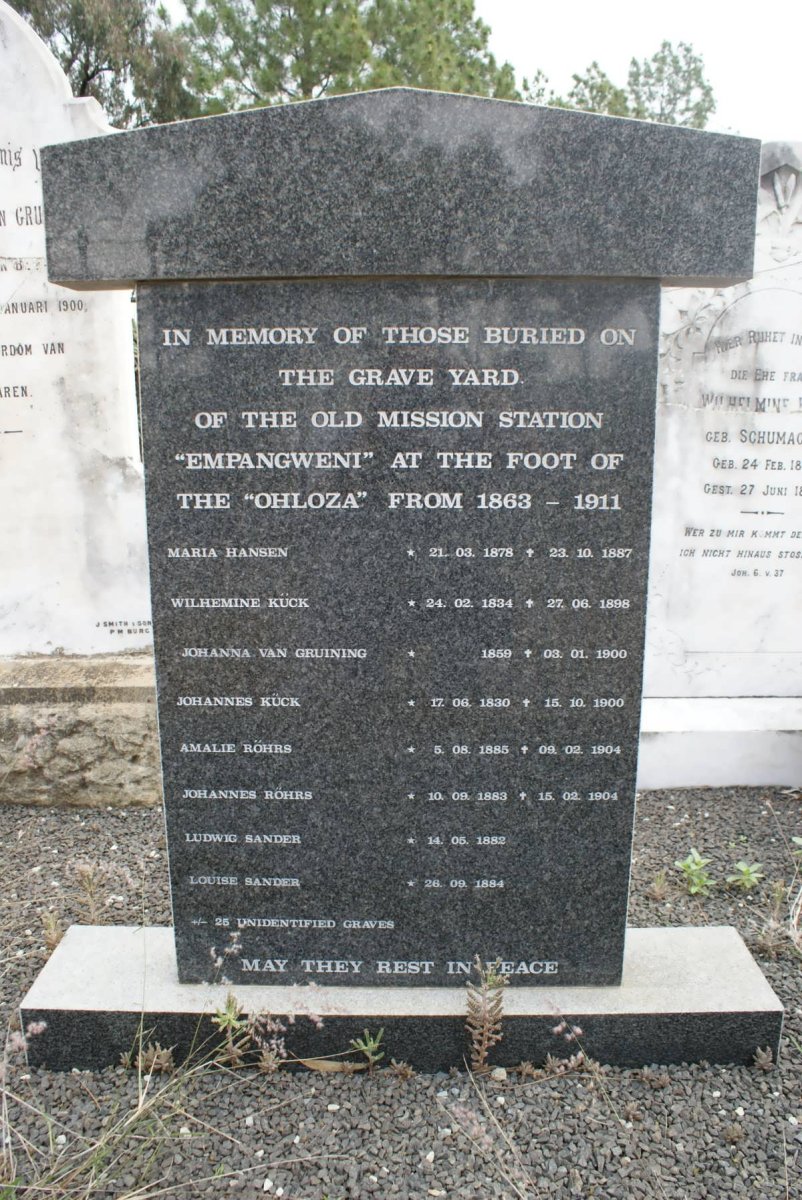 3. Memorial - those buried 1863-1911 in old Mission graveyard